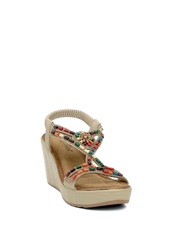GUJA - 24Y156-2 Kadın Bej Sandalet