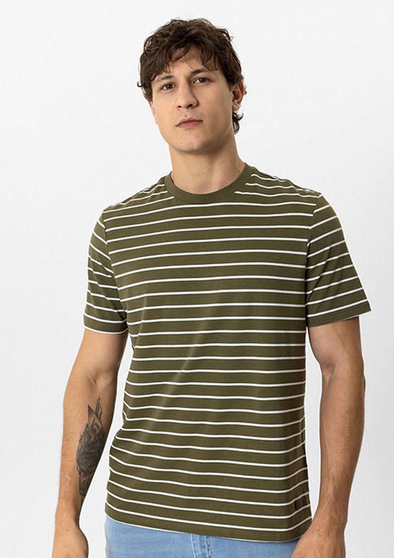 BACKANDBOND Yeşil Erkek Bisiklet Yaka T-Shirt
