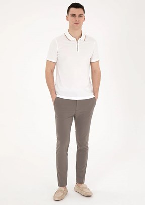 PİERRE CARDİN Bej Erkek Slim Pantolon