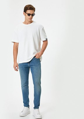 Koton Lacivert Erkek Super Skinny Jean Pantolon