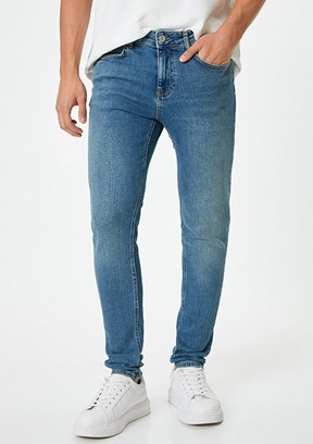 Koton Lacivert Erkek Super Skinny Jean Pantolon