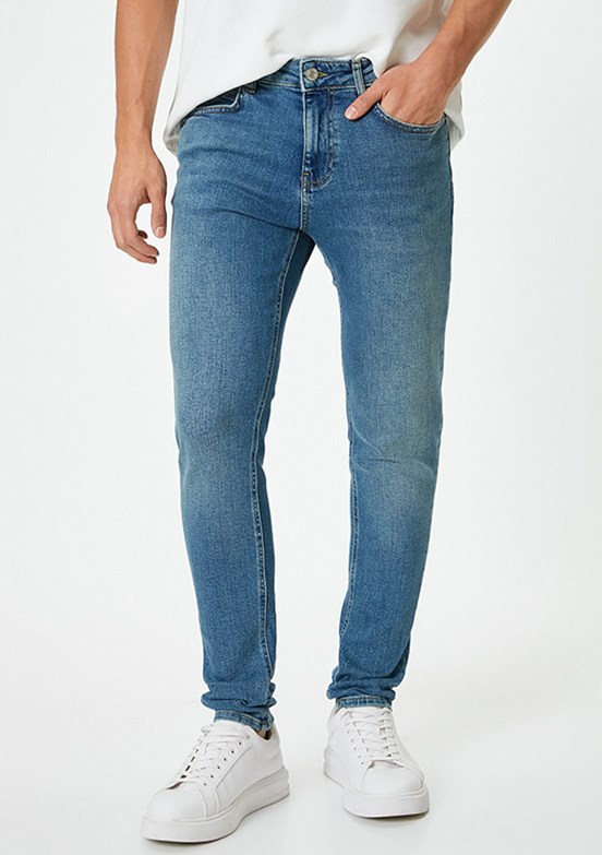 Koton Lacivert Erkek Super Skinny Jean Pantolon