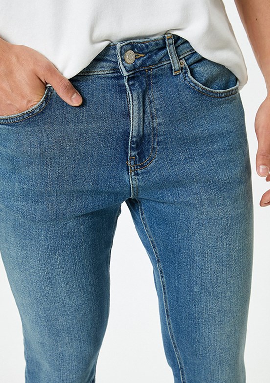 Koton Lacivert Erkek Super Skinny Jean Pantolon