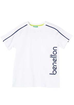 Benetton Beyaz Erkek Çocuk Basic T-Shirt