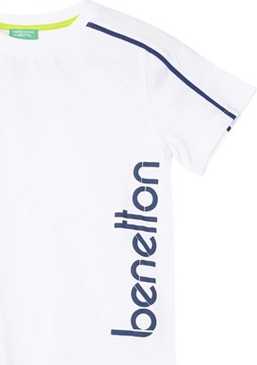 Benetton Beyaz Erkek Çocuk Basic T-Shirt