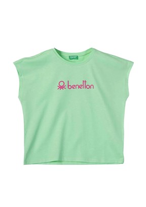 Benetton Yeşil Kız Çocuk Basic T-Shirt