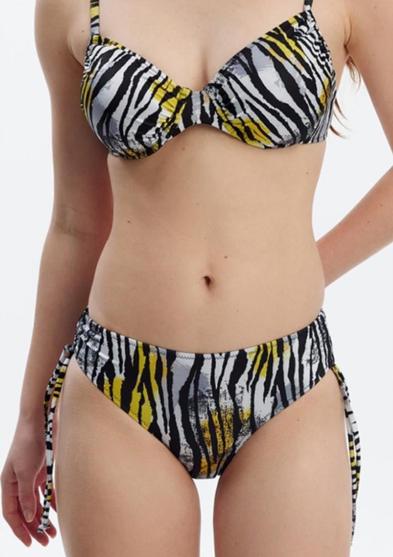 LOUREN Antrasit Kadın Toparlayıcı Üst Bikini