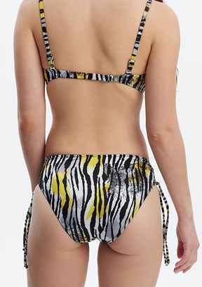 LOUREN Antrasit Kadın Toparlayıcı Üst Bikini