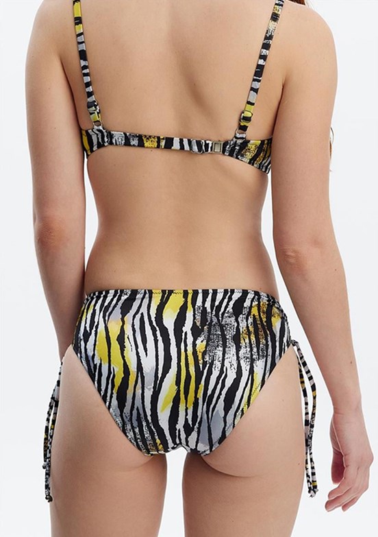 LOUREN Antrasit Kadın Toparlayıcı Üst Bikini