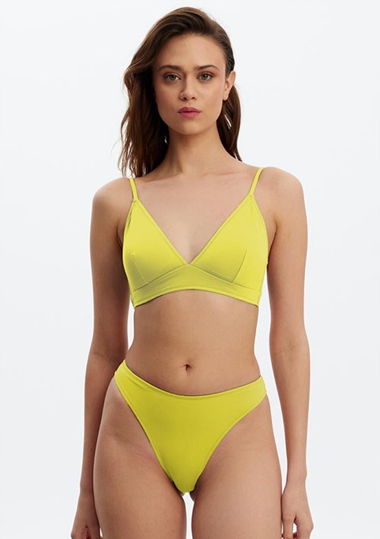 LOUREN Sarı Kadın Toparlayıcı Üst Bikini