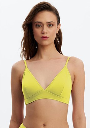 LOUREN Sarı Kadın Toparlayıcı Üst Bikini