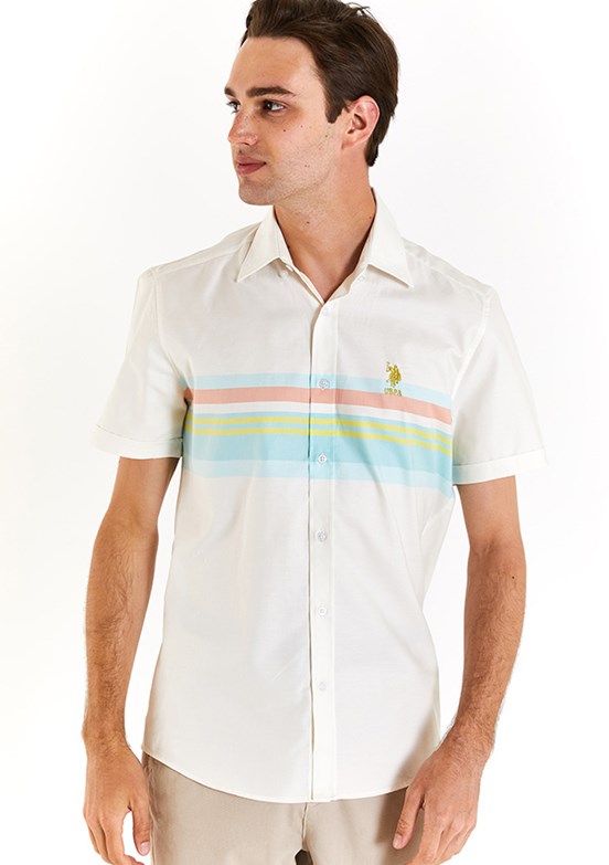 U.S. Polo Assn Yeşil Erkek Kısa Kol Gömlek