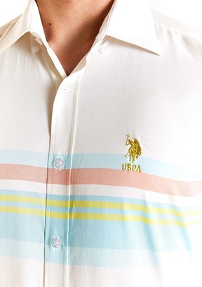 U.S. Polo Assn Yeşil Erkek Kısa Kol Gömlek
