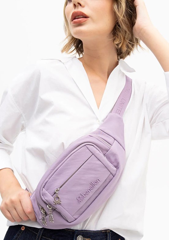 Benetton Mor Kadın Freebag Çanta