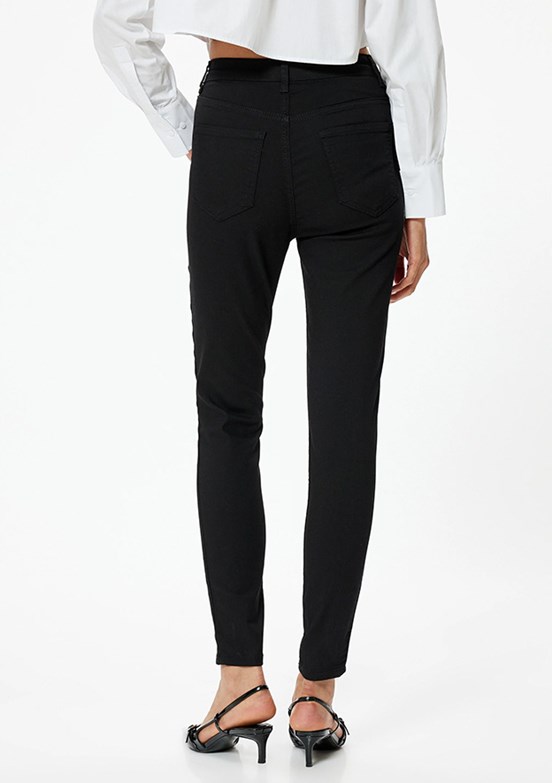Koton Siyah Kadın Skinny Yüksek Bel Jean Pantolon