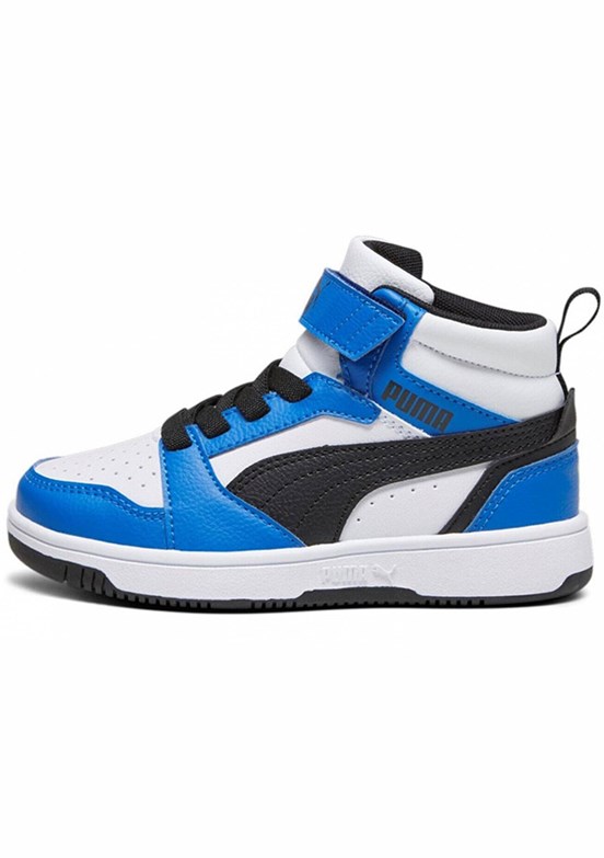 PUMA Beyaz Unisex Çocuk Rebound V6 Mid Sneaker Ayakkabı