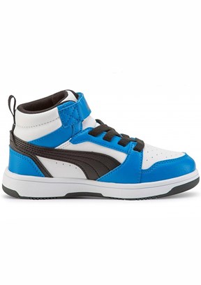 PUMA Beyaz Unisex Çocuk Rebound V6 Mid Sneaker Ayakkabı