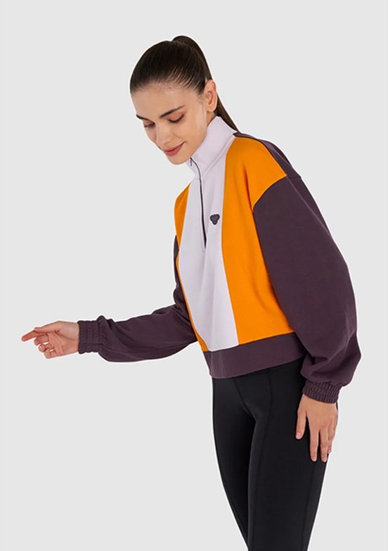 Hummel Çok Renkli Kadın Fermuarlı Sweatshirt