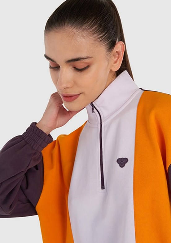 Hummel Çok Renkli Kadın Fermuarlı Sweatshirt