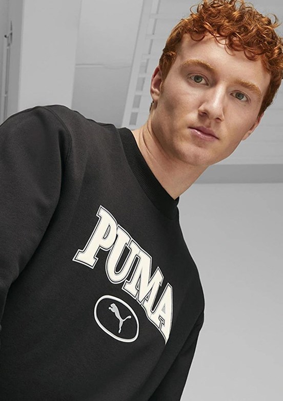 Puma Siyah Unisex Baskılı Sweatshirt