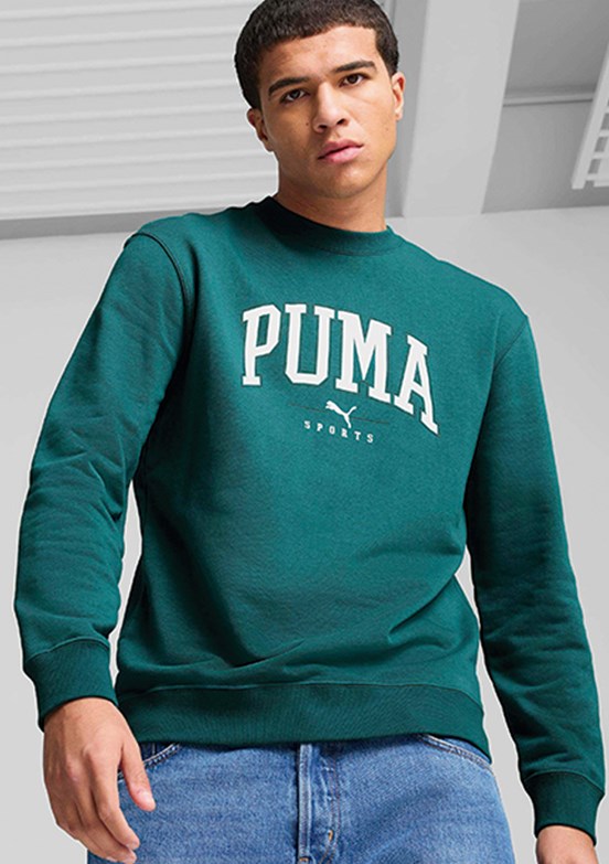 Puma Yeşil Unisex Baskılı Sweatshirt