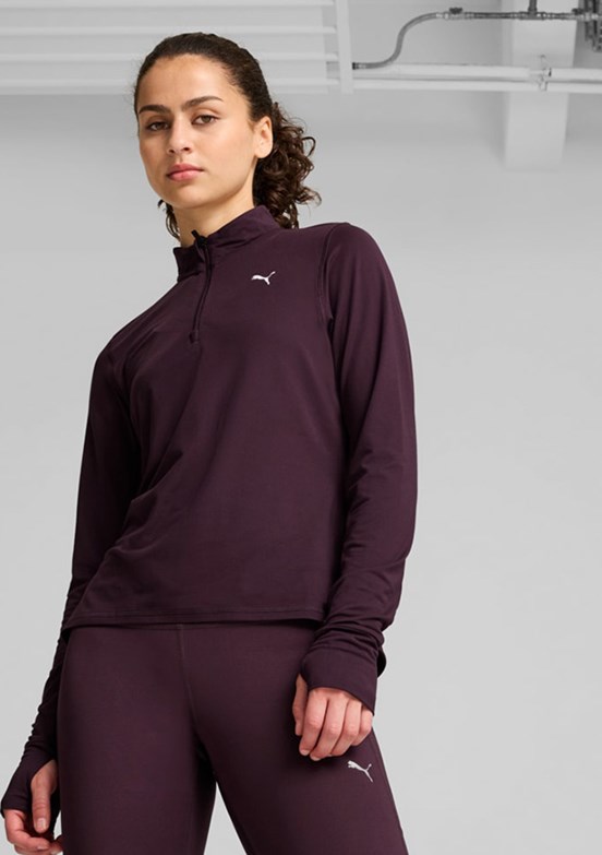 Puma Çok Renkli Run Favorite 1/4 Zip Uzun Kol T-Shirt