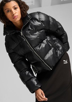 Puma Siyah Kadın Shiny Puffer Şişme Mont