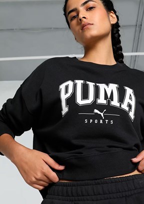 Puma Siyah Kadın Baskılı Sweatshirt