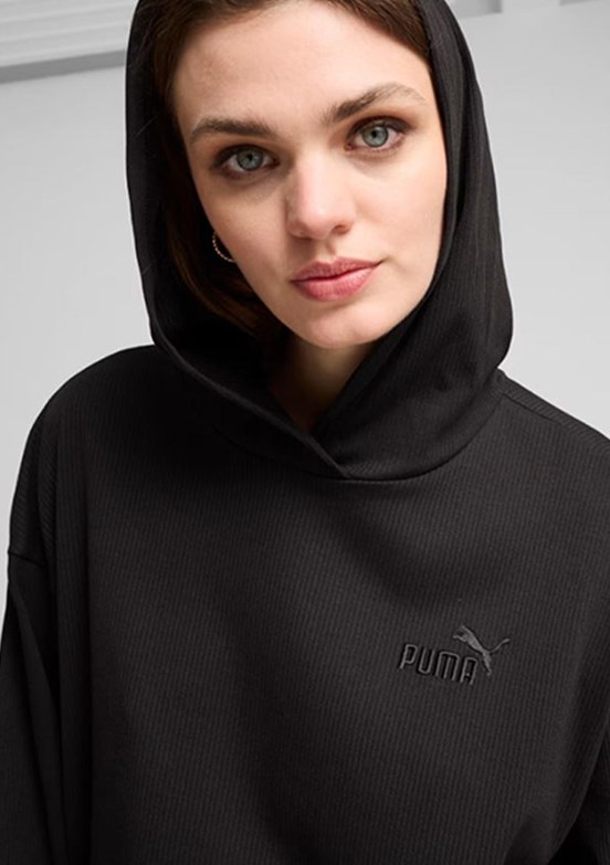 Puma Siyah Kadın Baskılı Sweatshirt