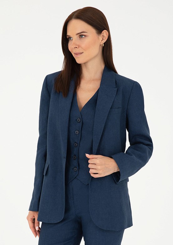 Pierre Cardin Lacivert Kadın Regular Ceket