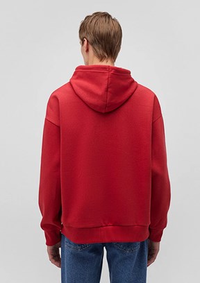 Mavi Kırmızı Erkek Baskılı Sweatshirt
