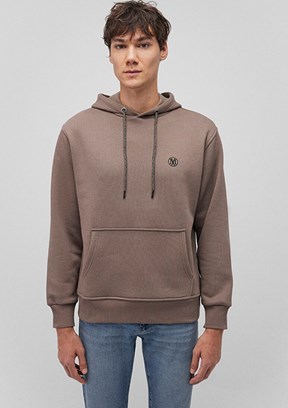 Mavi Çok Renkli Erkek Kapüşonlu Sweatshirt