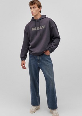 MAVİ Siyah Erkek Baskılı Sweatshirt