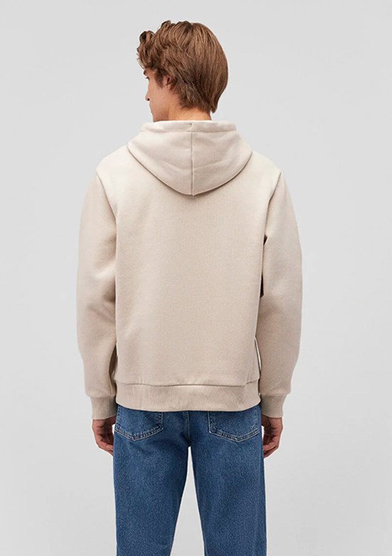 Mavi Bej Erkek Baskılı Sweatshirt