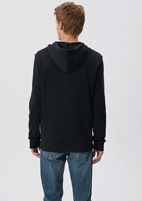 Mavi Siyah Erkek Fermuarlı Sweatshirt