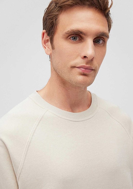 MAVİ - M0S10161-70322 Erkek Bej Bisiklet Yaka Sweatshirt