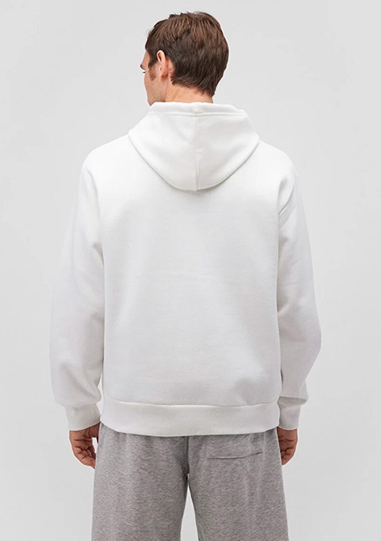 Mavi Beyaz Erkek Kapüşonlu Sweatshirt