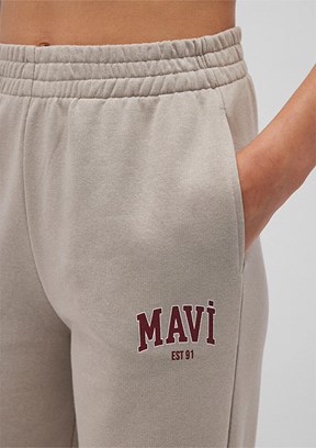 Mavi Gri Kadın Örme Pantolon