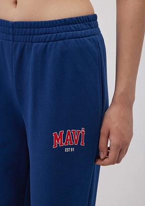 Mavi Lacivert Kadın Örme Pantolon