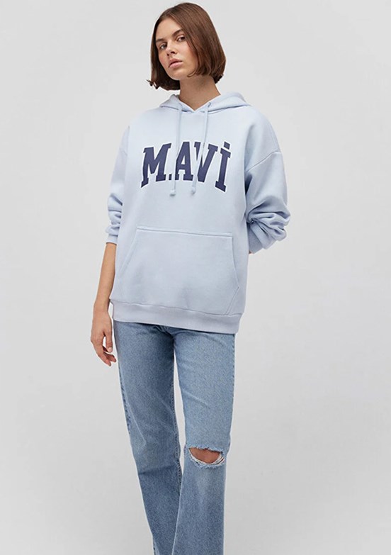 Mavi Mavi Kadın Kapüşonlu Sweatshirt