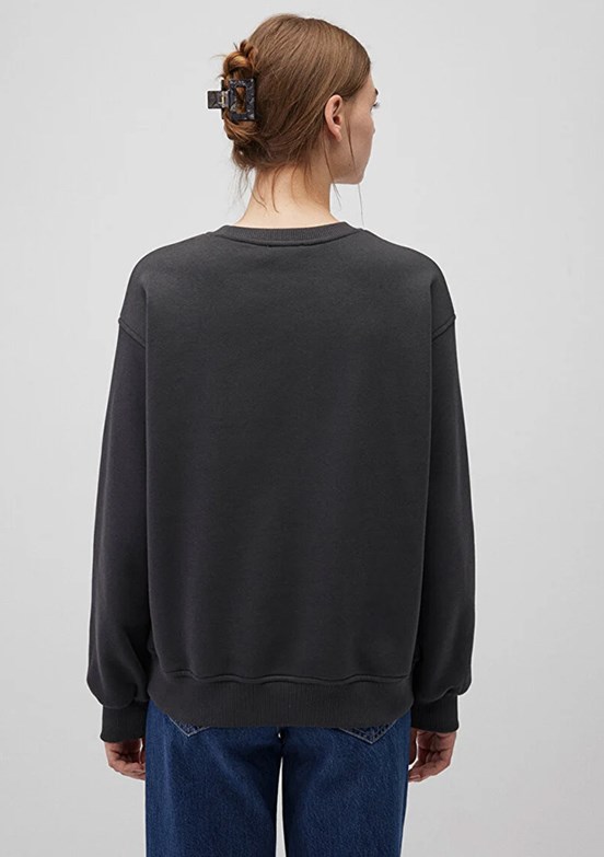 Mavi Antrasit Kadın Baskılı Sweatshirt