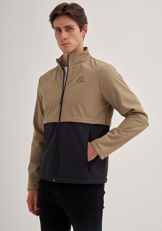 Cazador Bej Erkek Soft Shell Mont