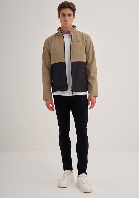 Cazador Bej Erkek Soft Shell Mont