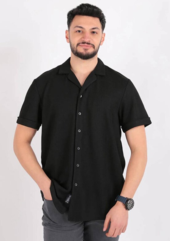 CAZADOR Caz 2000 Erkek Siyah Örme Gömlek