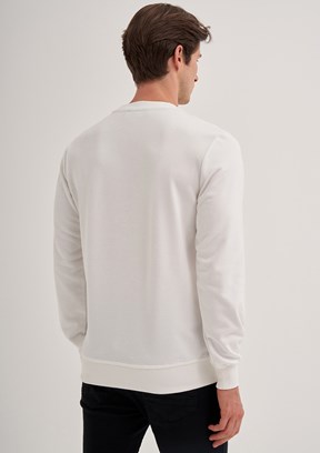Cazador Beyaz Erkek 3 İplik Sweatshirt