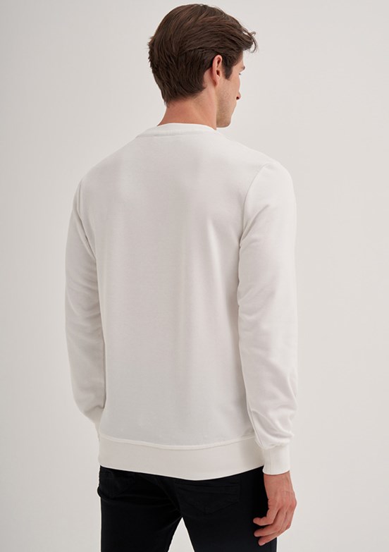 Cazador Beyaz Erkek 3 İplik Sweatshirt