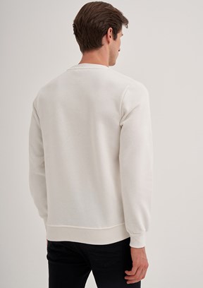 Cazador Beyaz Erkek 3 İplik Sweatshirt