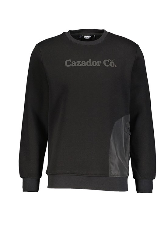 Cazador Siyah Erkek 3 İplik Sweatshirt