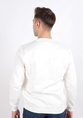 CAZADOR CAZ 5066 - 24KCEEO05066 Erkek Beyaz 3 İplik Sweatshirt
