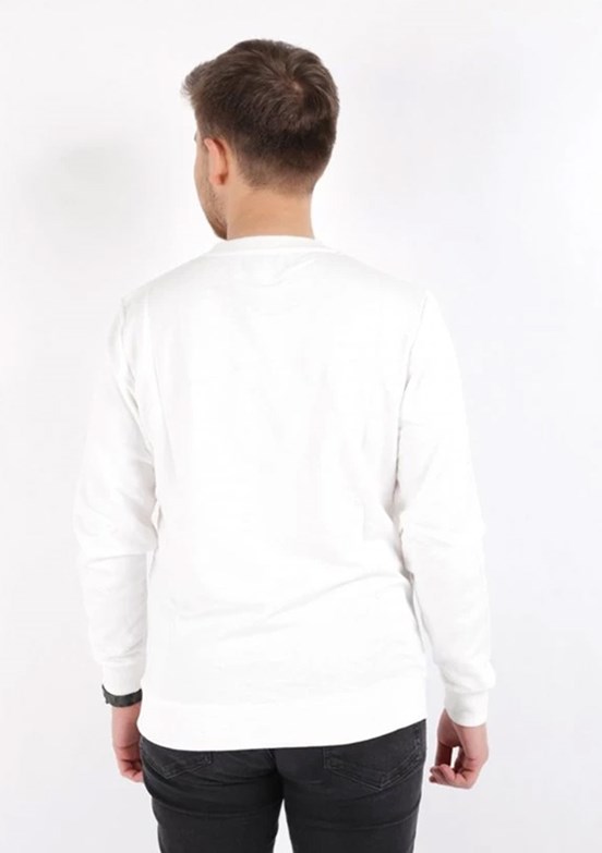 Cazador Beyaz Erkek 3 İplik Sweatshirt
